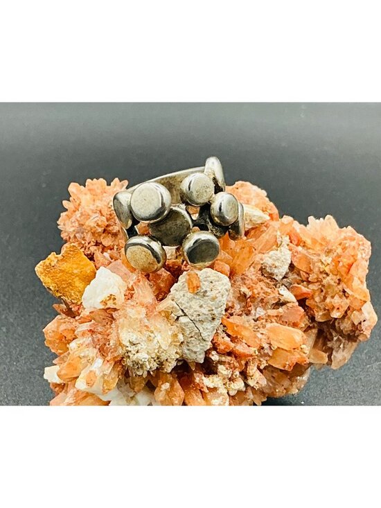 Brutalist Jewelry - Vintage Sterling Silver Brutalist Ring